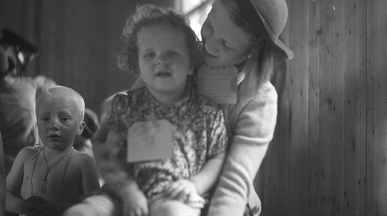 Finska flyktingbarn 1944. Foto: Haparanda stads bildarkiv